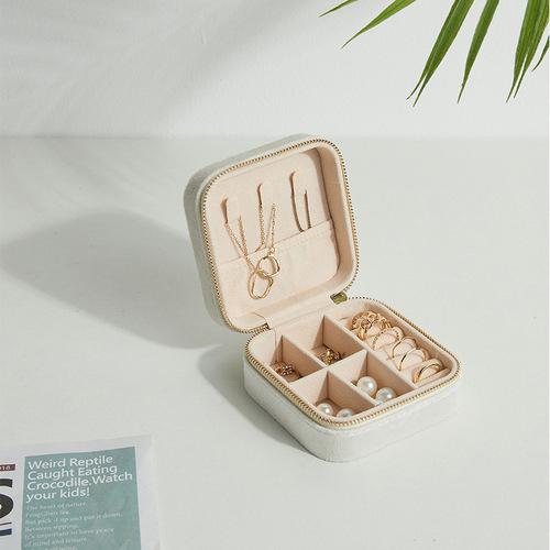 Wholesale Manufacturer Portable Jewelry Box Earring stud necklace simple accessories box ring and pendant organizer