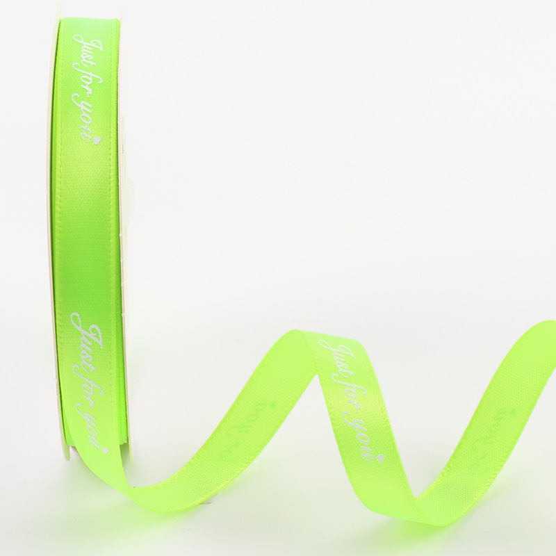 2,5 cm flor floral caja de regalo cinta de poliéster pastel DIY arco cinta sólo para usted letra inglesa cinta