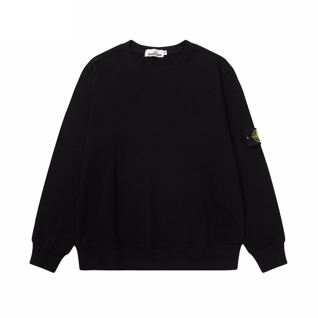 クロスボーダー クラシックモデル STONE ストーン ラウンドネック バッジ付き 長袖 カジュアル スウェットシャツ 男女兼用 カップル向け 正規版