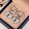 Zirconium hip-hop style, earrings suitable for men and women, European style