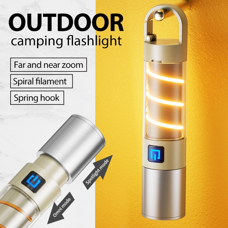 Transfronterizo nueva linterna multifuncional luz fuerte al aire libre súper brillante recargable pequeña linterna mini tiro largo batería de larga duración