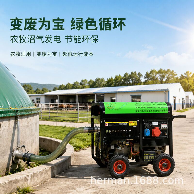 Direct Supply from the Source Manufacturer: Biogas Generator 5~10Kw Single-Phase 220V Three-Phase 380V, Specialized for Farms, Complete Unit with Warranty Direct Supply from the Source Manufacturer: Biogas Generator 5~10Kw Single-Phase 220V Three-Phase 380V, Specialized for Farms, Complete Unit with Warranty