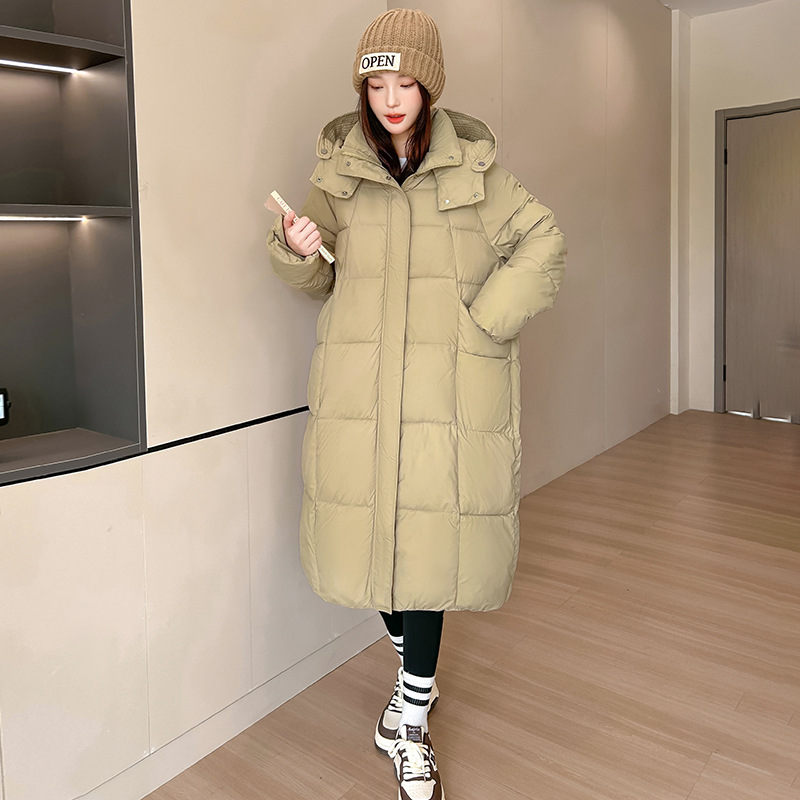 Gran tamaño ruso de invierno grueso largo sobre la rodilla versión suelta de algodón de moda nueva chaqueta con capuz cálida de mujer image 7