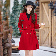 2025冬季简约时尚优雅减龄小香风大衣加厚中长款保暖长款毛呢外套