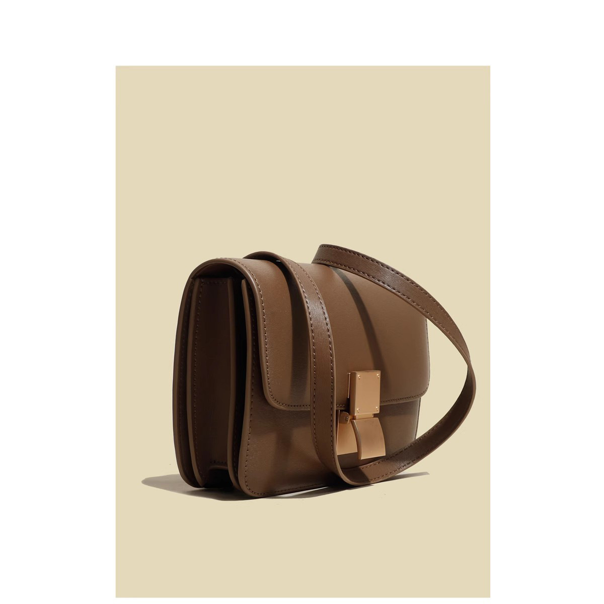 Premium Tofu for Women 2024 New Genuine Leather Women's Box Small Square Toothpaste Pattern Cowhide Shoulder Bag_voghion.com