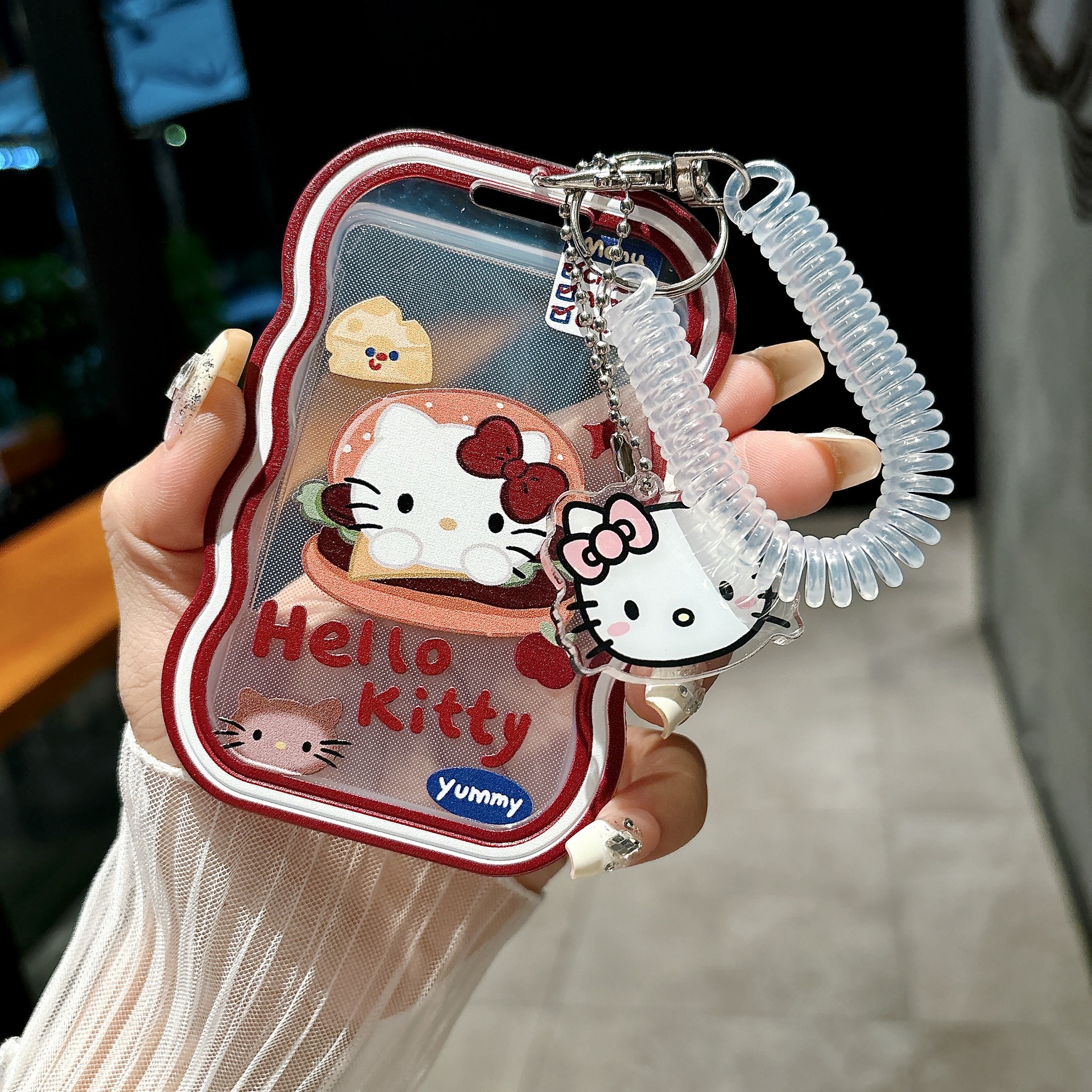 飯卡套ins高顏值可愛ins風鑰匙扣卡套汽車鑰匙卡片情侶網紅保護套