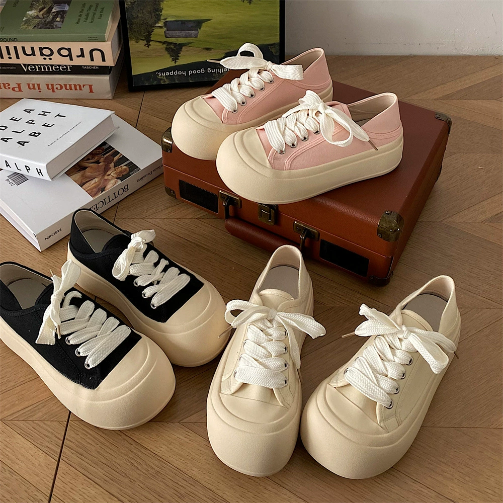 Парусиновые туфли Explosions Super Fire на толстой подошве, женские новые весенне-осенние студенческие легкие белые туфли в гонконгском стиле, универсальные туфли для досок