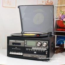 黑胶唱片机复古CD机现代留声机蓝牙USB内置迷你音箱多功能电唱机