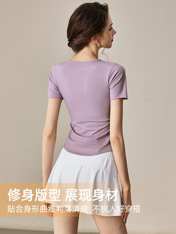 羽毛球薄款运动套装女2025新款大码网球服跑步健身衣夏季瑜伽短裙|undefined