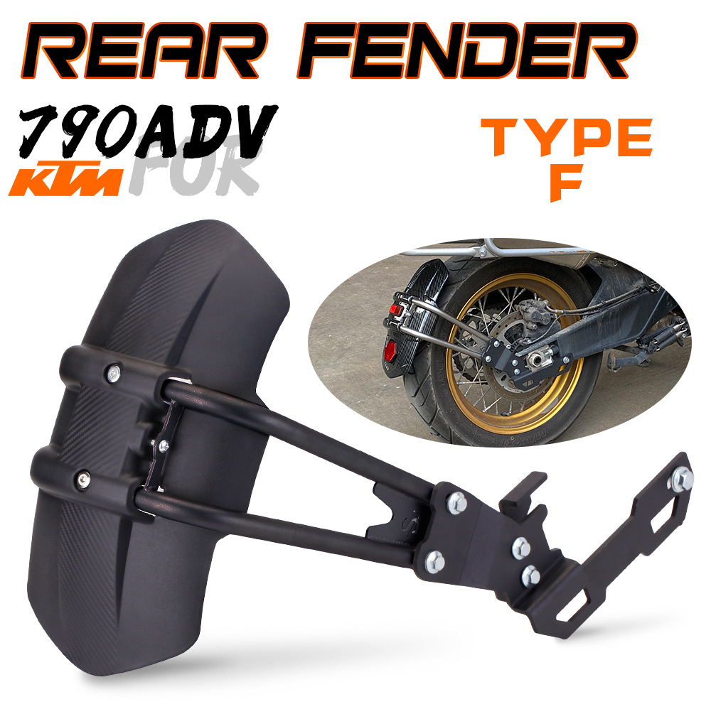Suitable for Dongfeng 800Mt Duke790Adv Motorcycle Modified Rear Wheel Fender with Reflector