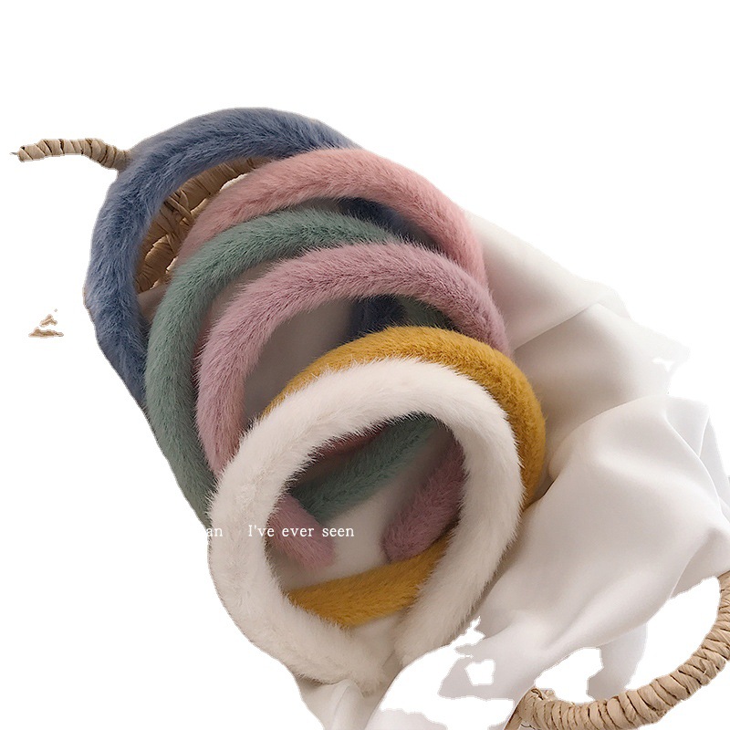 Otoño e Invierno diadema de felpa de alto grado diadema francesa hembra Mori Hada pelo paquete versátil estilo coreano peludo horquilla tocado