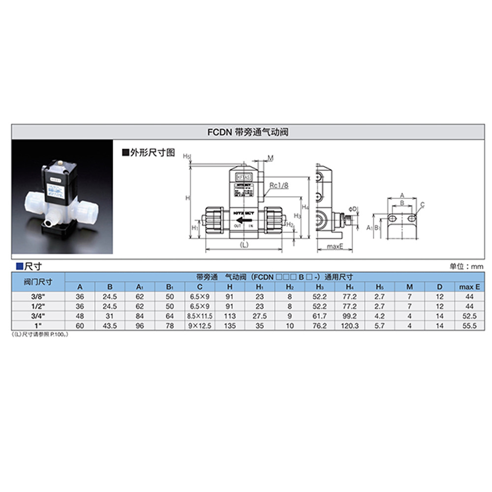 原装KITZ SCT进口日本北泽阀门  FCDN带旁通气动阀