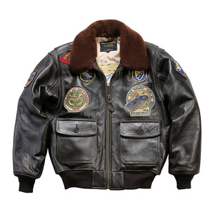 American-style Multi-standard G1-TG Sea Flying Suit Leather Jacket Men's Plus Large Size New Zealand Sheepskin Leather Jacket