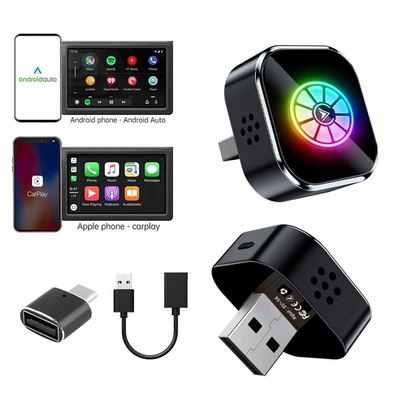 Cross-Border Popular Car-Machine Connectivity Simsiz CarPlay və Android Auto - k18-metallic-black-colorful-label-adapter-extension-cord