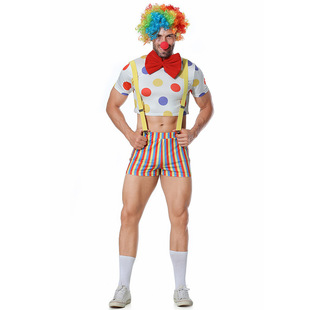 Amazon Cross Border Dress Up Funny Clown Costume Show Party Halloween Dress Magic Show Props Set