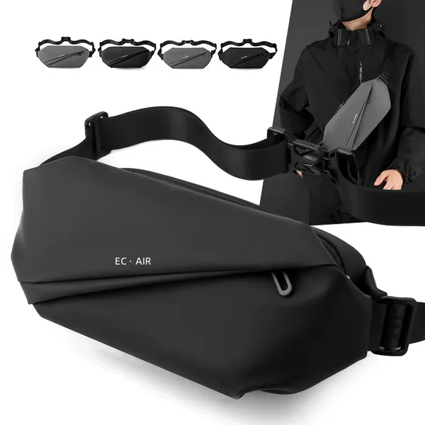 Wepower New Trendy Men's Chest Bag Fashionable Water-repellent Shoulder Crossbody Bag Magnetic Buckle Waist Bag