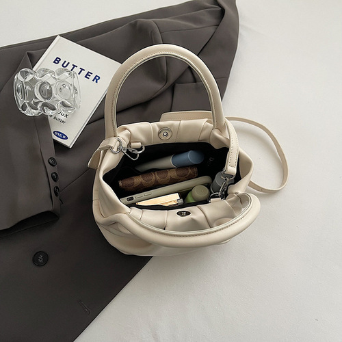 Minimalist trendy shopping basket handbag for women, 2024 new Korean niche versatile crossbody bag,commuting shoulder bag