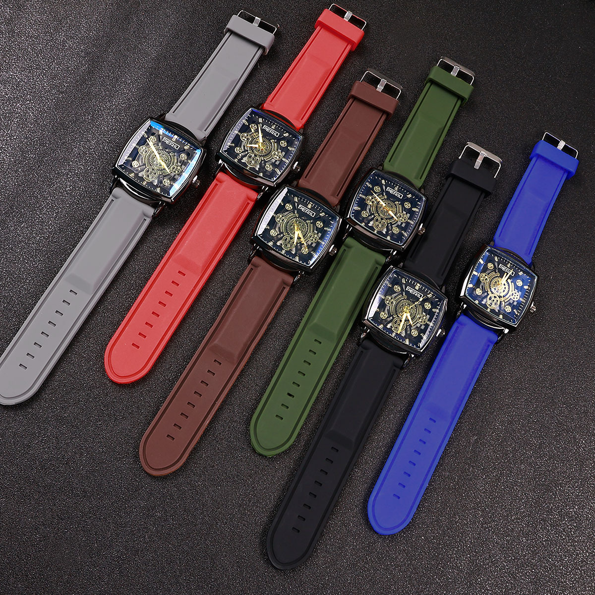 European and American Trend Men's Personalized Dial High-End Men's Luminous Pointer Fashion Square Quartz Watch