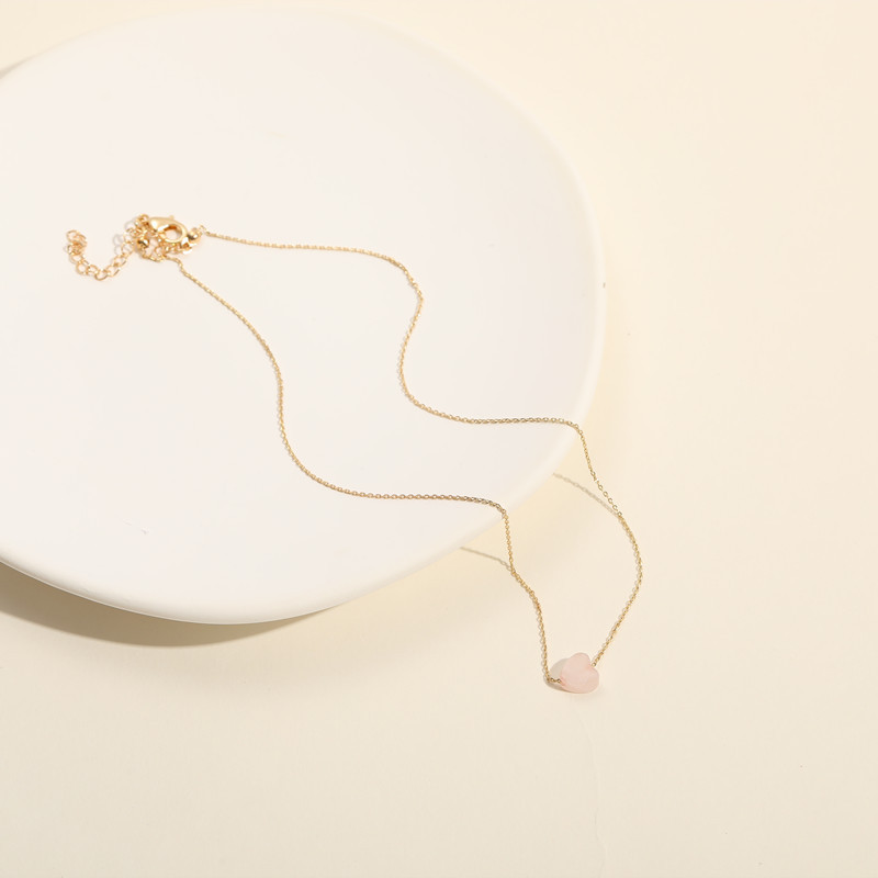 Womenu0027S Elegant Geometric Copper Natural Stone Necklace Plating Copper Necklaces