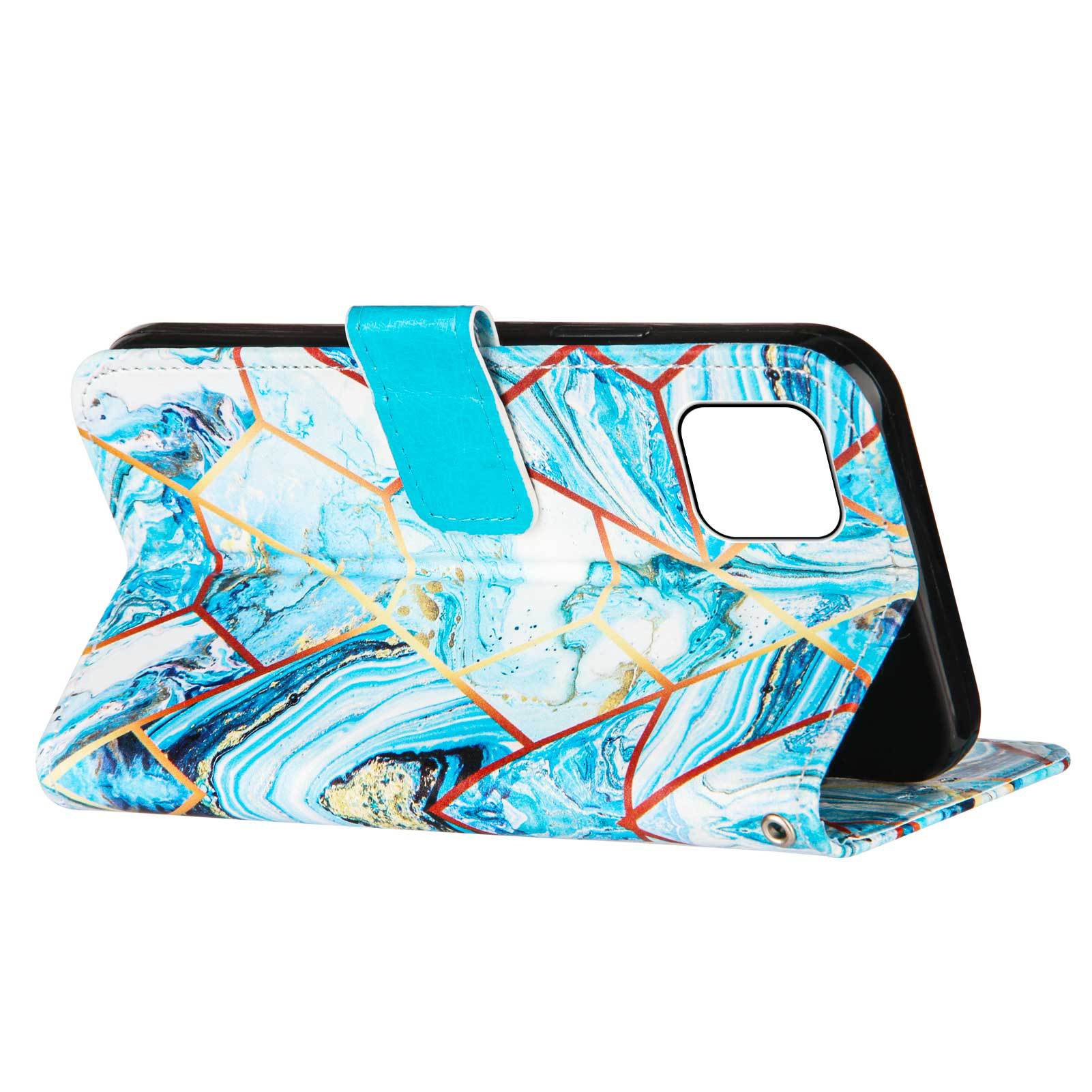 Luxury Marble Flip Phone Case For Iphone 14 Pro Max & 13 Card Holder_voghion.com