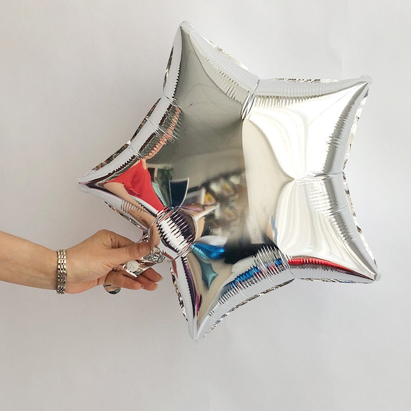 Globo de Papel de Aluminio de Estrella de Cinco Puntas de 18 Pulgadas, Color Liso, Decoración para Fiestas de Cumpleaños, Bodas, Eventos, Celebraciones