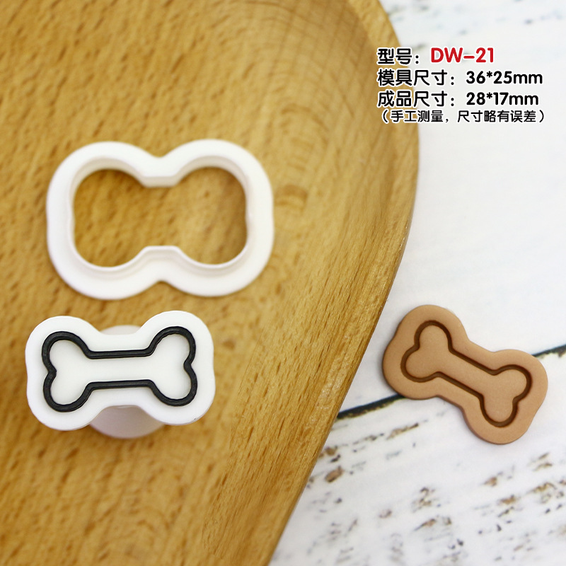 Molde de galletas de la serie para perros Molde de fondant de bricolaje para hornear de dibujos animados Molde de corte de galletas de glaseado de prensa tridimensional 3D