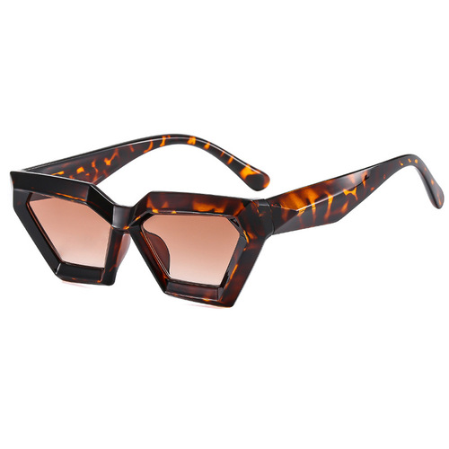 Triangular cat-eye irregular sunglasses  new personalized European and American cross-border sunglasses hip-hop street style sunglasses