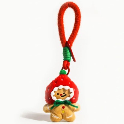 定制圣诞节钥匙扣公仔挂件圣诞老人姜饼人包包