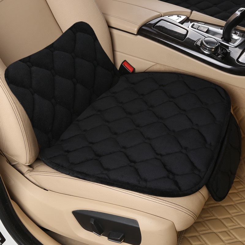 Car Seat Cushion Winter Crystal Short Plush Half Pack Thickened Non-Slip