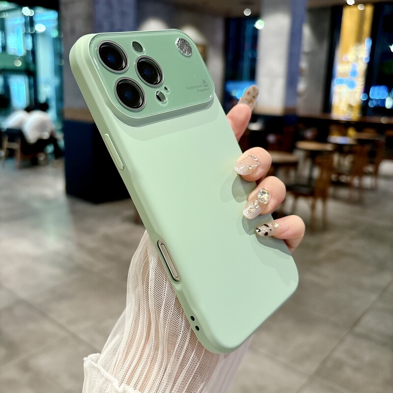 适用苹果17promax大视窗香氛手机壳iPhone16纯色硅胶15磨砂保护套|undefined