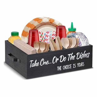Customized Wooden Tableware Storage Classification Box Kitchen Household Tableware Storage Box with Handle Wooden