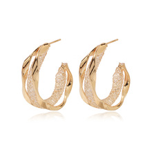 W羳ɫFzhŮ hoop earrings gold  F23190