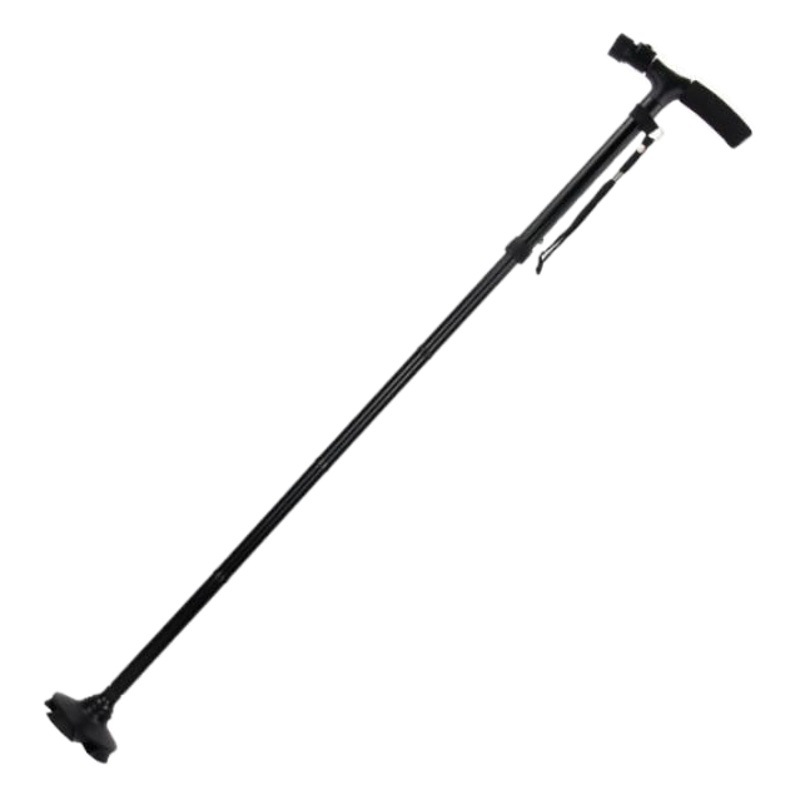 Luz LED bastón de ancianos antideslizante plegable aleación de aluminio bastón de cuatro patas para los ancianos bastón de escalada con luz