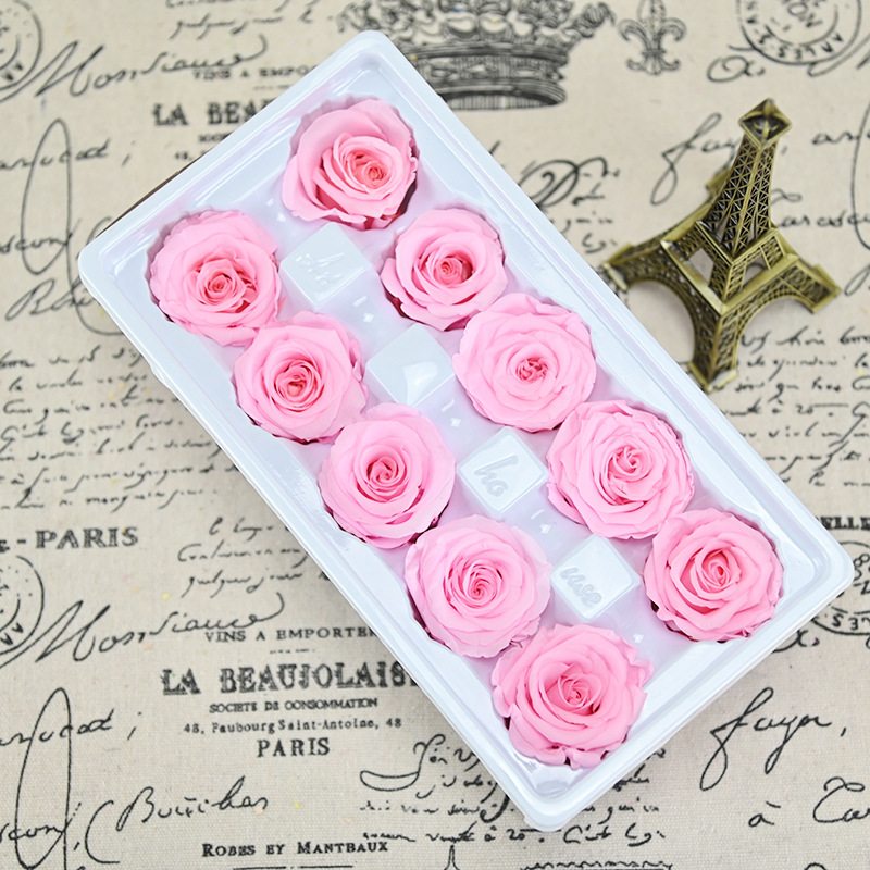 Magic flower immortal flower B grade 3-4 roses 10 flower materials dried flowers unicorn Valentine's Day DIY gift box material package