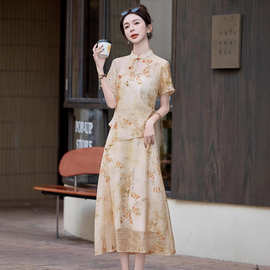 时尚休闲套装2025夏季新款女装新中式国风衬衫半裙两件套裙MY2528