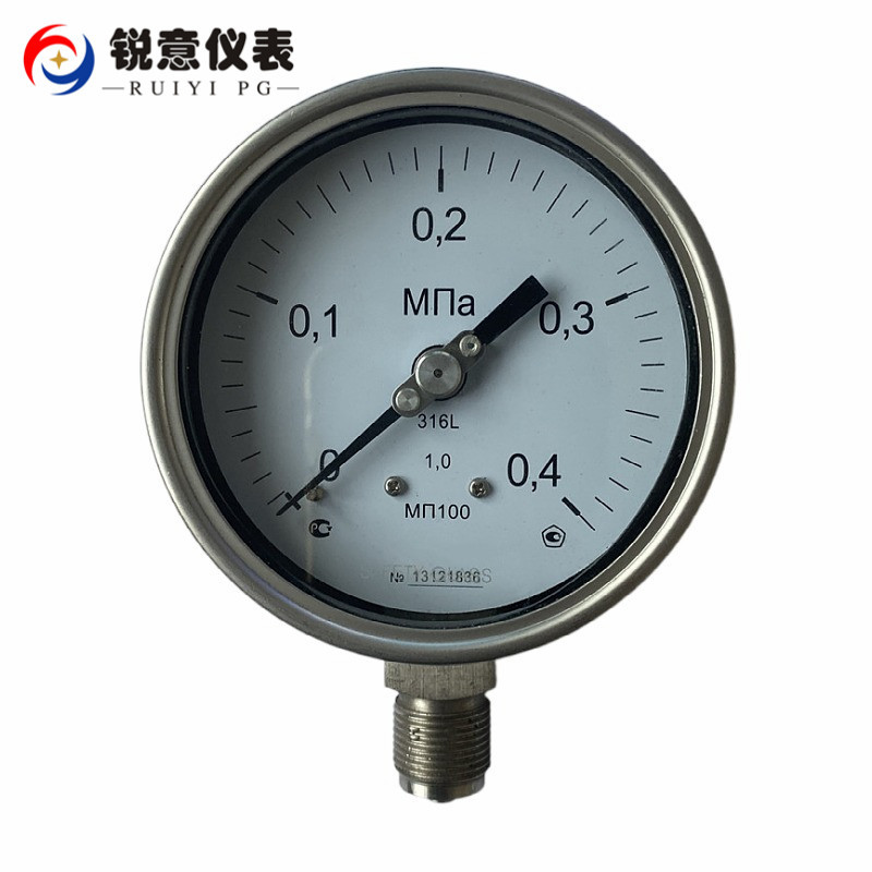 YNBF100全不锈钢压力表WIKA威卡款 激光焊304或316材质100MM仪表