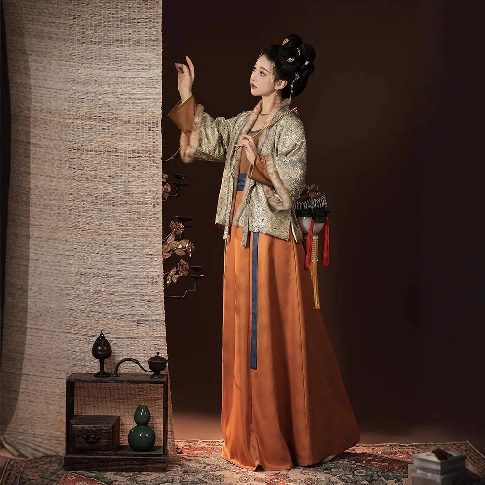 Осенняя и зимняя модель реставрации имитации Сун Цзинь плюс бархатный китайский костюм