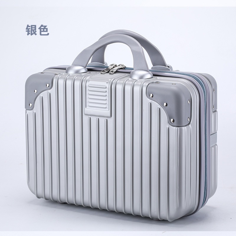 Mayorista de 7 pulgadas 14 pulgadas con patrón de logotipo maleta ABS maquillaje caja de embarque de mano bolsa de viaje maleta