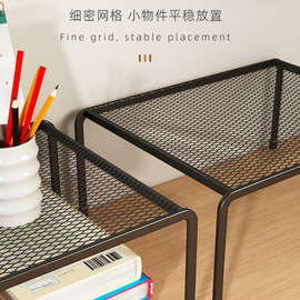 ZJ05桌面置物架多层增高架铁艺网格学生宿舍卧室柜子台面分层收纳