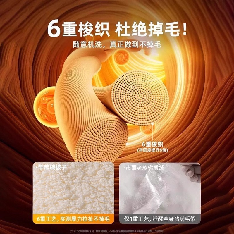 跨境专供冬季羊羔绒毛毯加厚保暖牛奶绒被子被芯午睡毯子棉被冬被|undefined