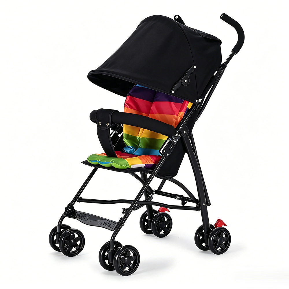 Cochecito de bebé, ligero y plegable, cochecito tipo paraguas sencillo, esencial para viajes de verano para bebés y niños pequeños, cochecito BB para salidas.