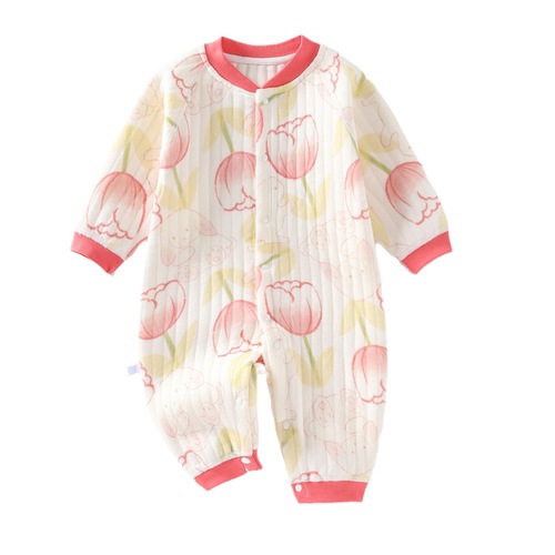 Infant and Toddler Clothes - Triple Layer Warmth Thick Fiber Lined Autumn/Winter Spring Item for Boys and Girls Newborn Onesie Crawling Suit Pajamas