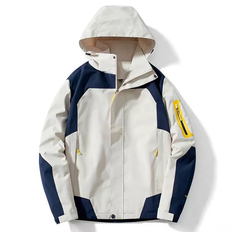 Осенний туристический съем removable windproof waterproof jacket, трёхвоя, увеличенная толщина