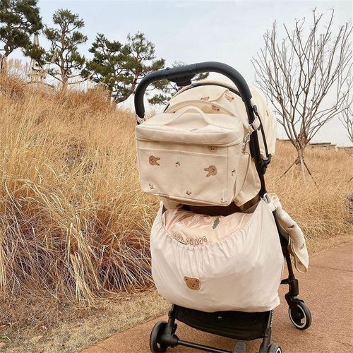 Ins Korean-style baby stroller storage bag, outdoor bottle and diaper storage bag, children's cart accessory bag