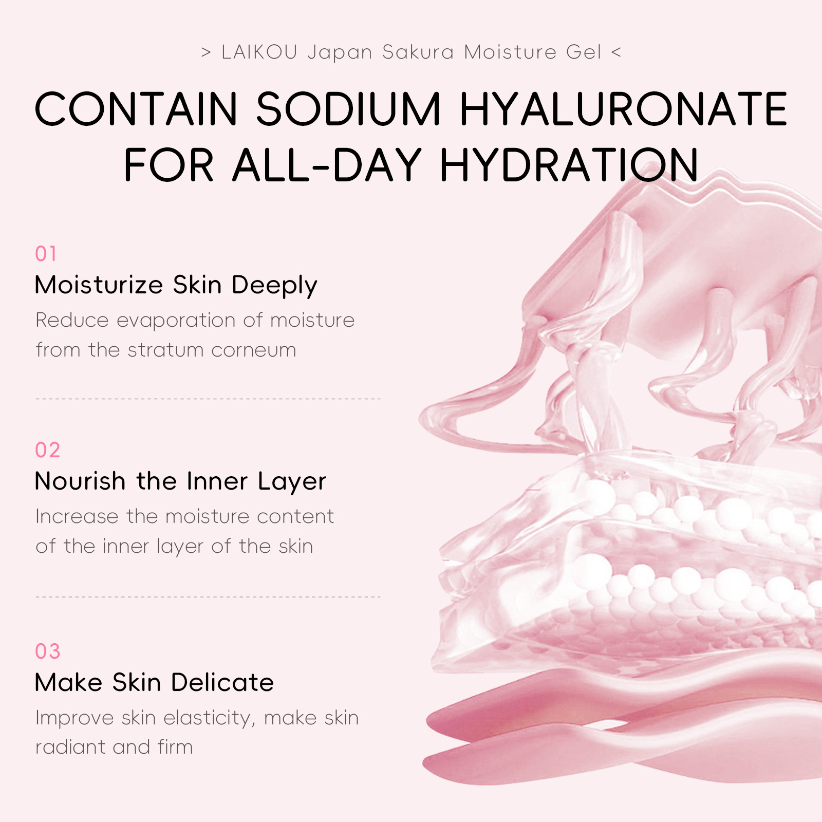 Cross-border Laikou Cherry Blossom Hydrating Cream 60g Facial Skin Hydrating, Moisturizing and nourishing English packaging wholesale manufacturer undefined