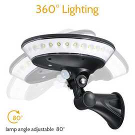 1个 图片色 塑料 太阳能灯太阳能壁灯 IP65防水庭院灯360度发光灯