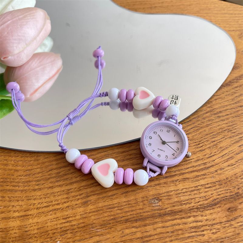 Dopamine Star Heart Bracelet Watch Literary and Artistic Small Fresh Watch Junior High School Students Special Pull Cord Women's Watch