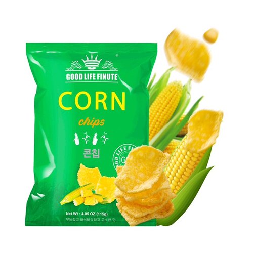 South Korea's Qulaifu Garlic, Corn, Yellow Crab and Shrimp Crackers 82g, 14 packs per box, guaranteed for one year, puffed snacks gift pack