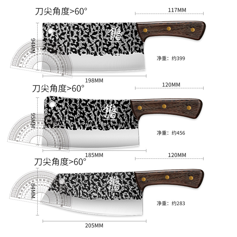 Cuchillo de cocina de Longquan, cuchillo de cocina de corte de corte de cocina de corte de corte de corte de hueso ultra rápido, cuchillo de corte de hueso afilado, acero inoxidable, otros pales