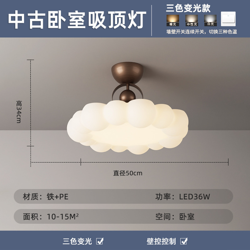 전체 스펙트럼 - 천장형 - 직경 50*높이 18CM-36W - 무단계 디밍 + Tmall Elf